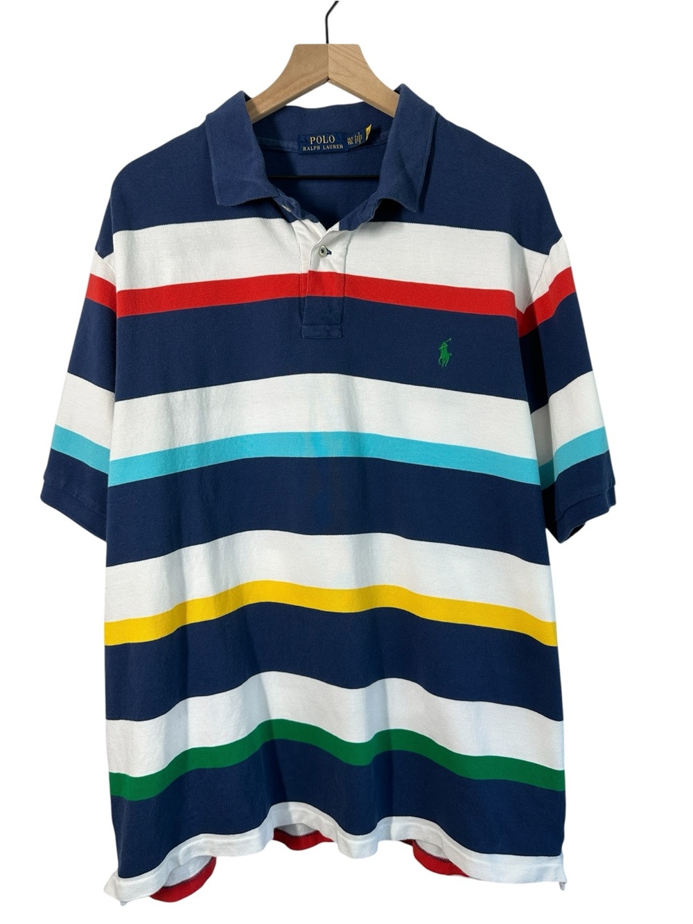 Polo by Ralph Lauren Men Shirt XLT Striped Mesh Polo Classic Cotton Stylish - Picture 7 of 9